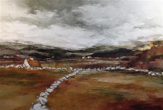 Phyllis del Vecchio Donegal landscape, 40 x 60in. unframed